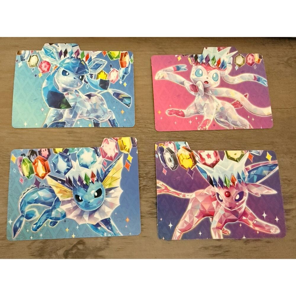 Pokemon Prismatic Evolutions Mystery Box Eeveelutions binder dividers